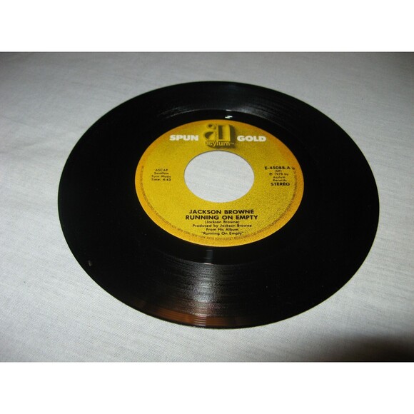 Jackson Browne 45 RPM Record Running On Empty/The Pretender Spun Gold VERY NICE - Picture 3 of 4